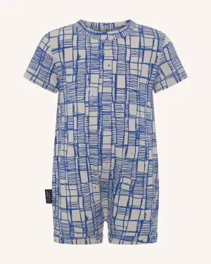 Sketched Check Romper