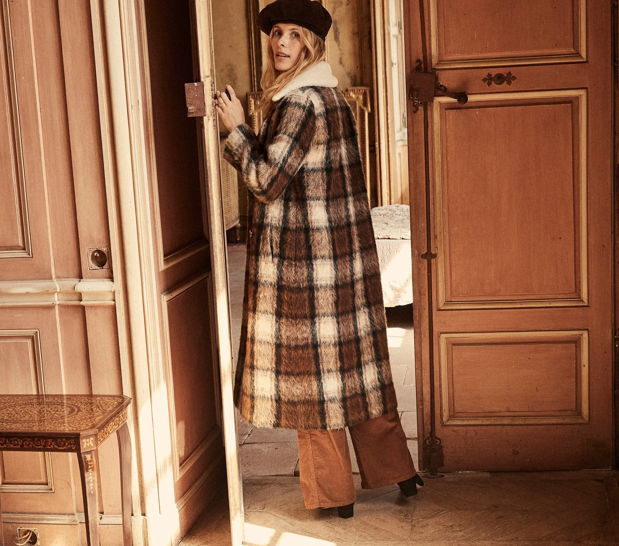 THALIA COAT -- DARK BROWN