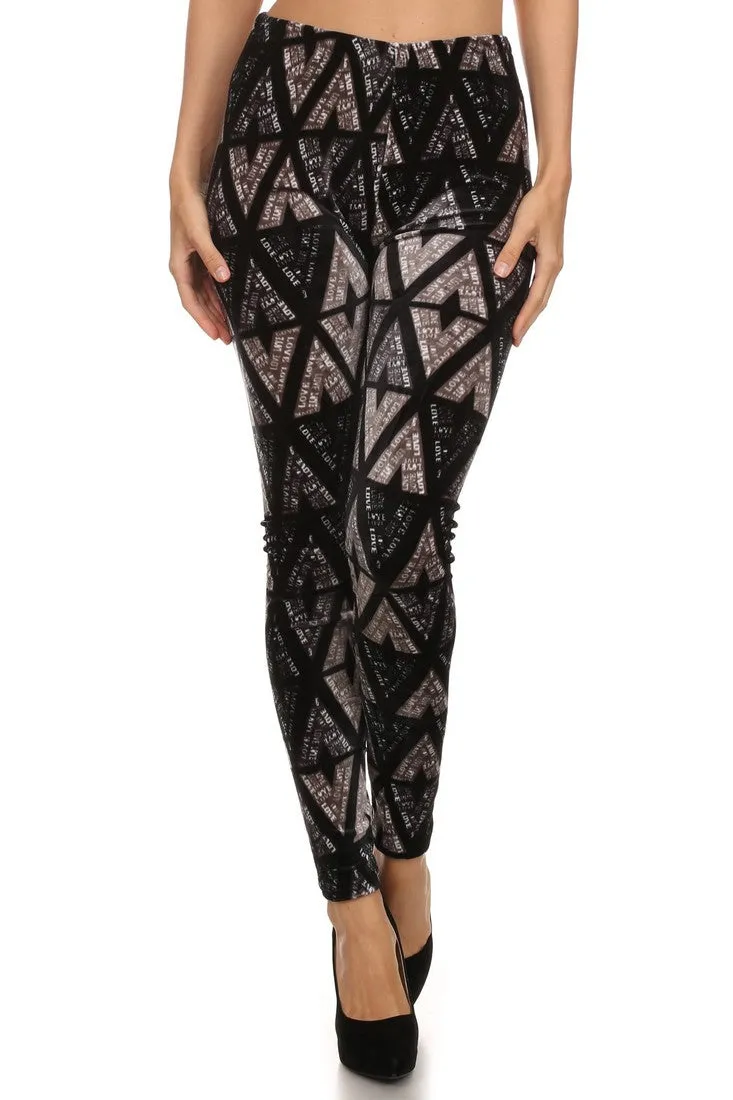 The LOVE Tribal Velour Legging