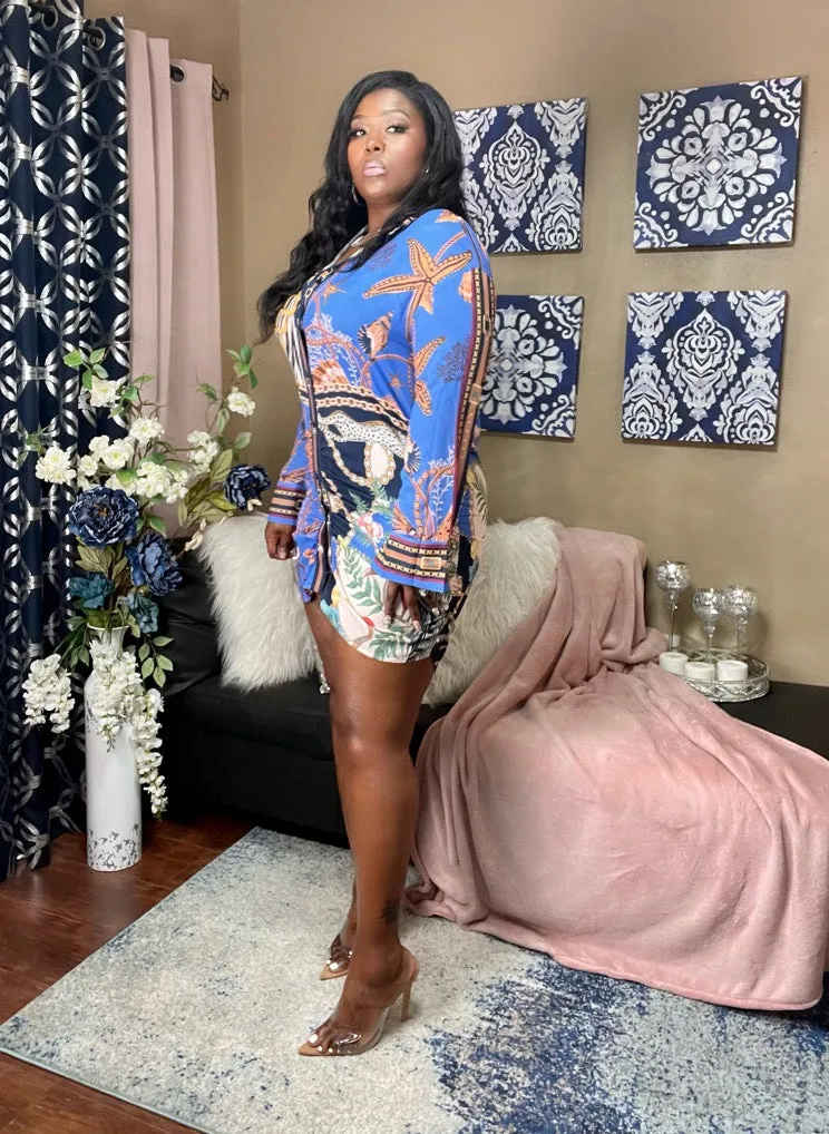 The "Wild Blue" Shirt Dress
