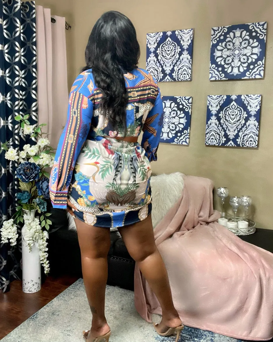 The "Wild Blue" Shirt Dress