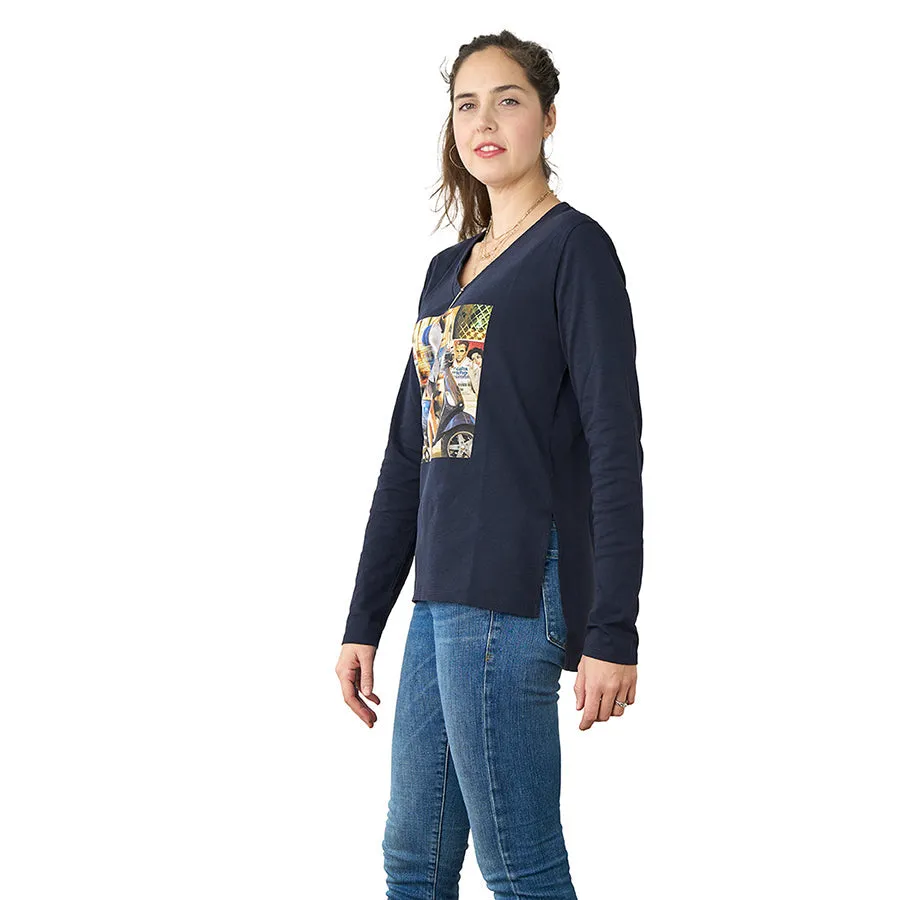 The Violet Long Sleeve Tee - Parking In Rome