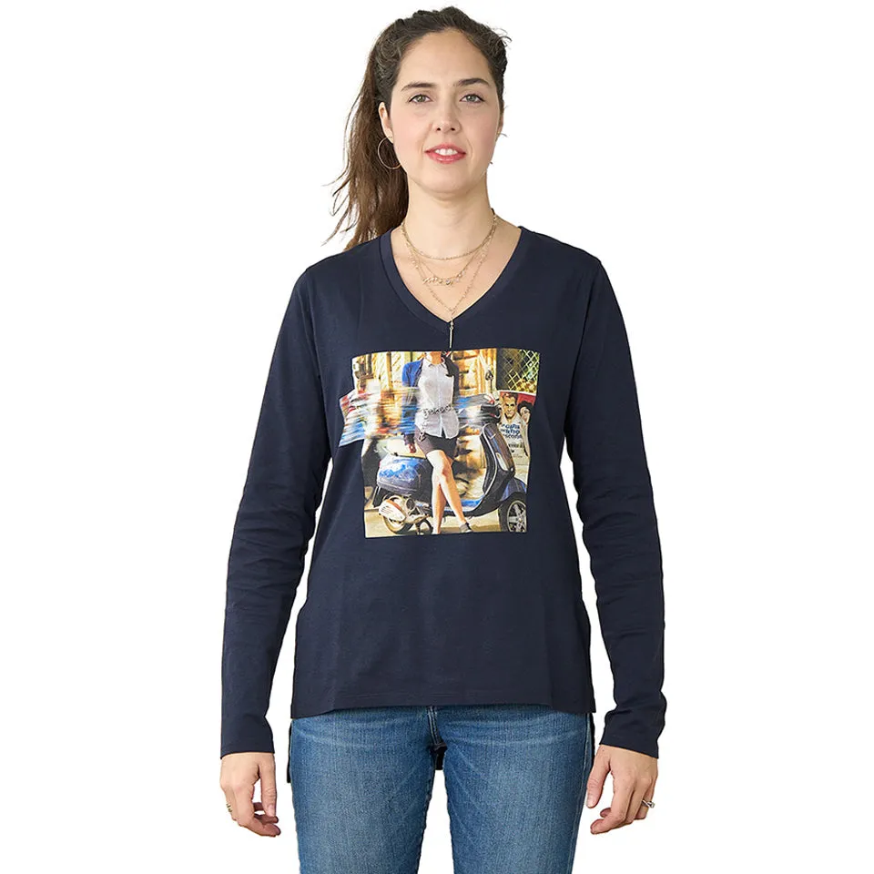 The Violet Long Sleeve Tee - Parking In Rome