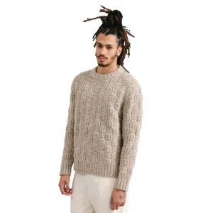 Wax London - Wilde Checkerboard Leaf Sweater - Natural