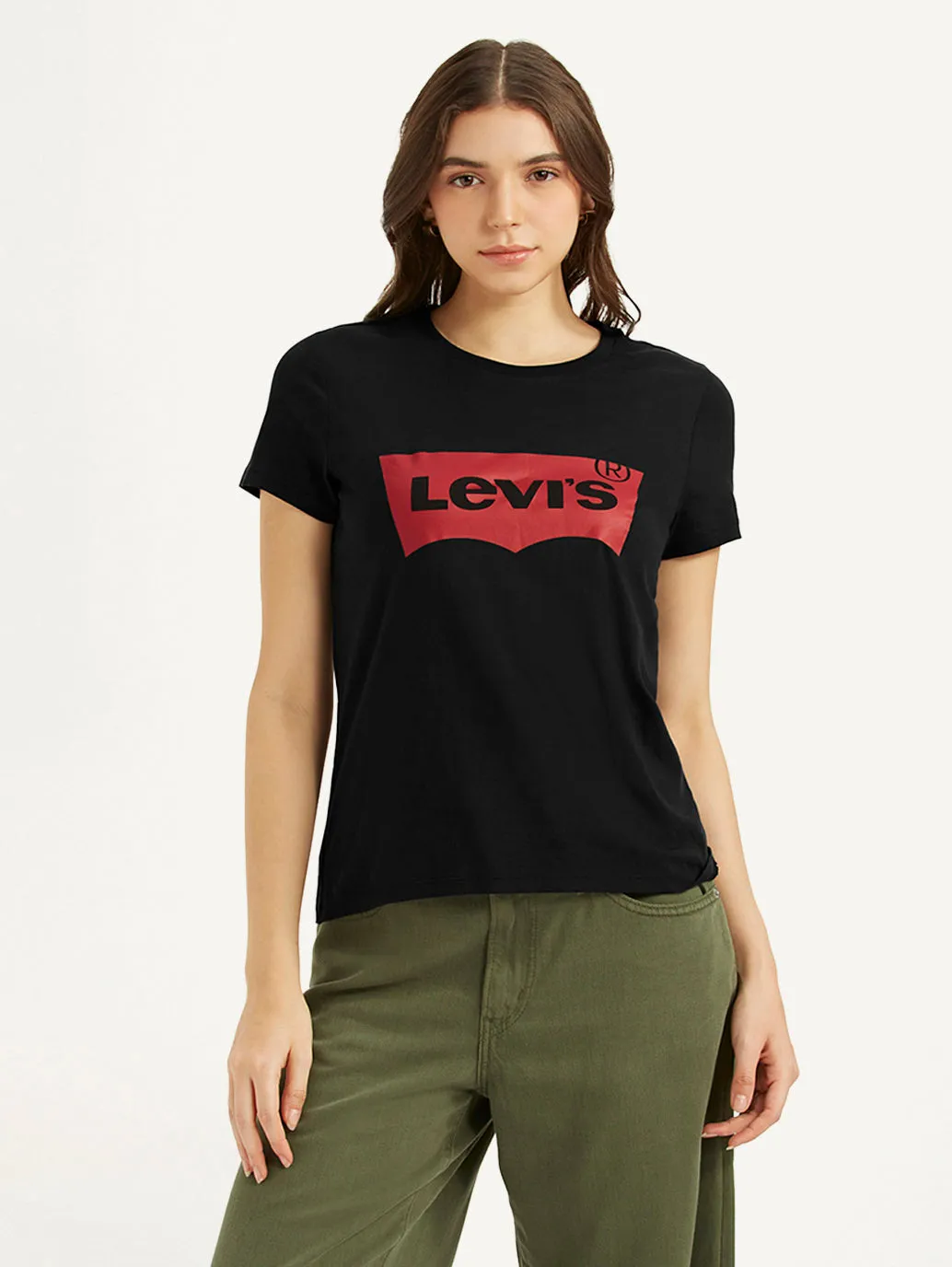 Women's Brand Logo Crew Neck T-shirt