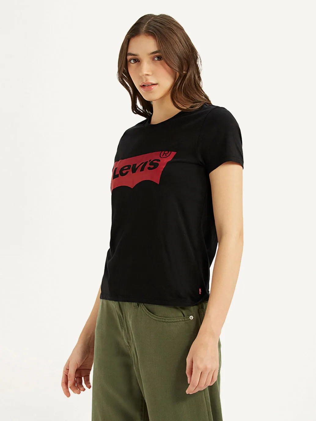Women's Brand Logo Crew Neck T-shirt