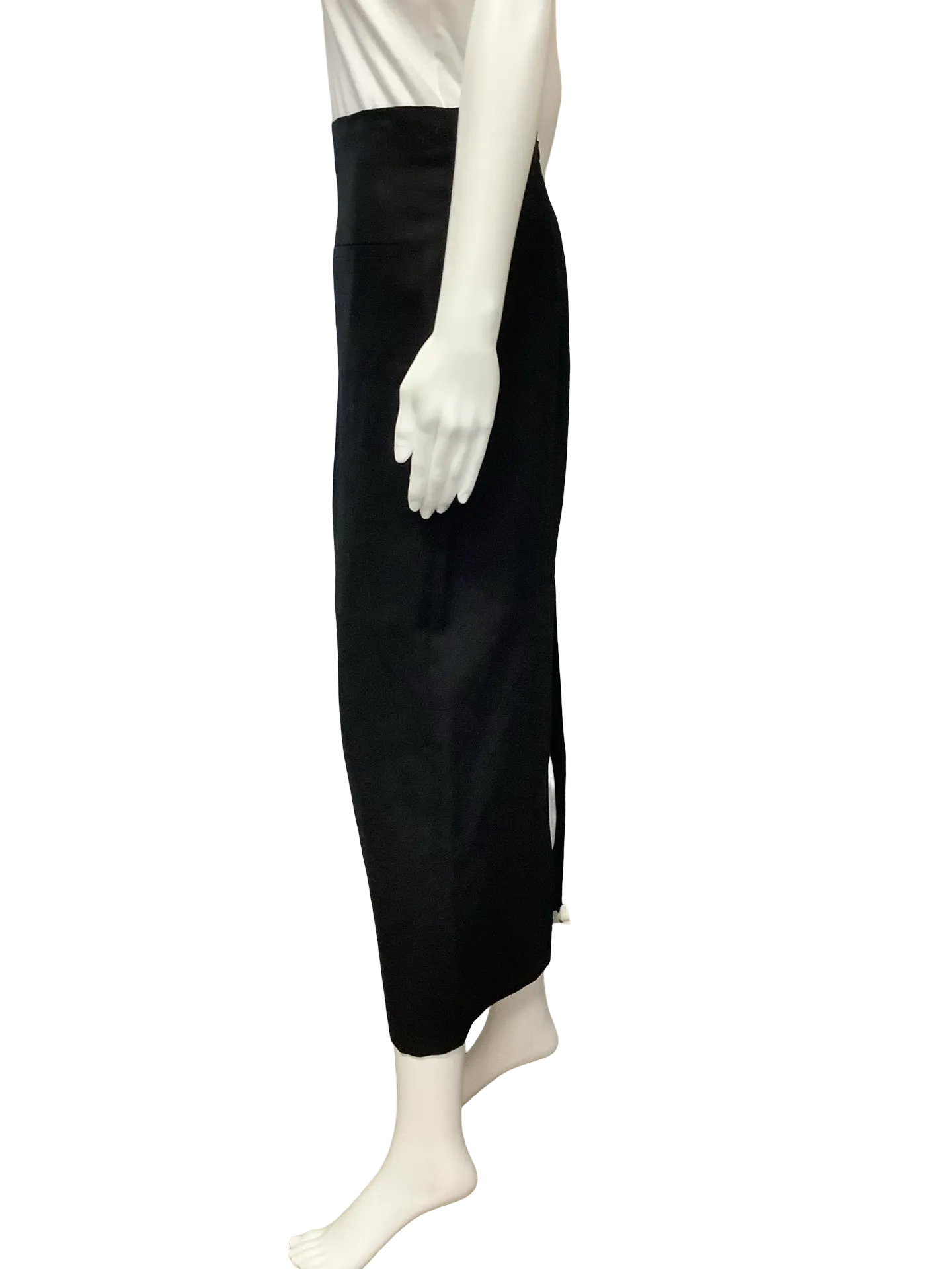 Zara Pencil Skirt Maxi Black Size: S